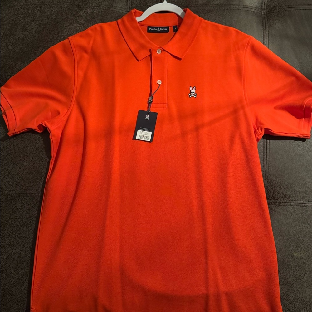 Psycho Bunny Orange Polo Shirt Classic Style